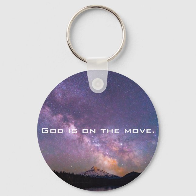 Llavero God Is on the Move Keychain (Anverso)