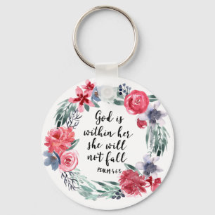 Llavero God is within her she will not fall