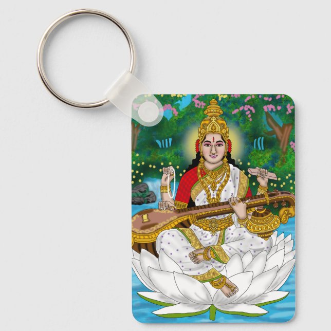 Llavero Goddess Saraswati Keychain (Anverso)