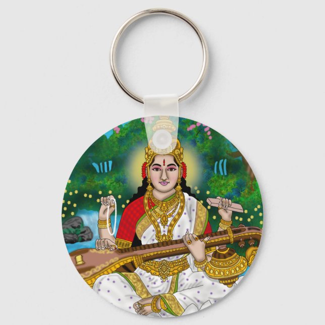 Llavero Goddess Saraswati Keychain (Anverso)