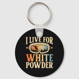 Llavero Gogles Snowboard Vivo Para Snowb En Polvo Blanco