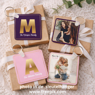 Llavero Gold Alfabet Letter Button sleutelhanger