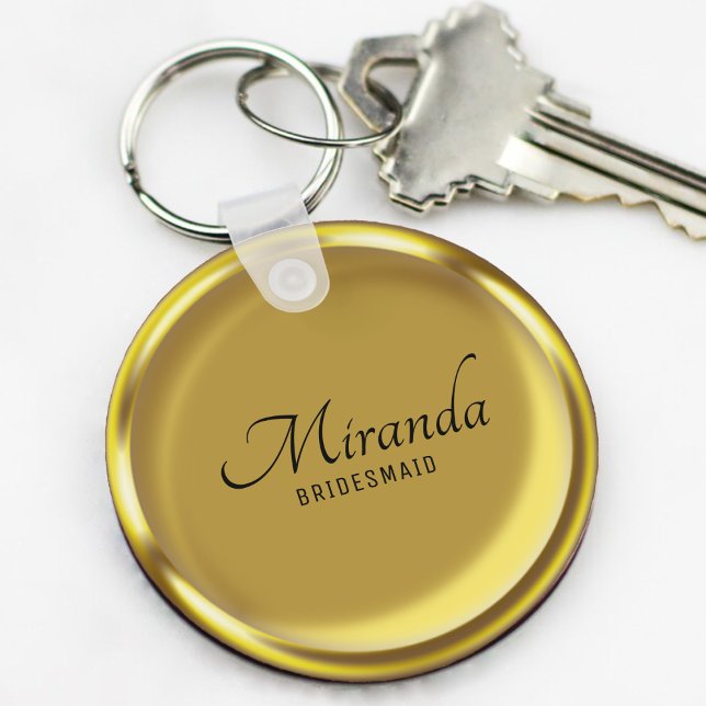 Llavero Gold Coin Elegant Luxury Bridesmaid Wedding Favor (Gold Coin Elegant Luxury Bridesmaid Wedding Favor Keychain
)