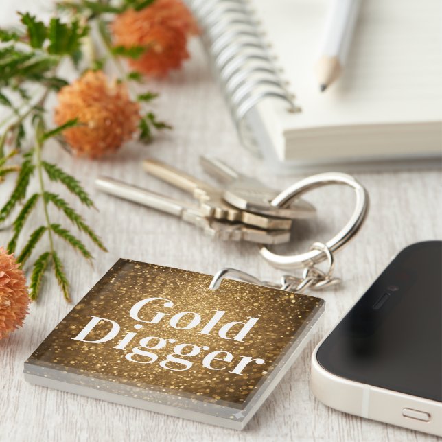 Llavero Gold Digger keychain gift (Frente Derecha)