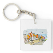 Gold Hill, Shaftesbury Watercolor