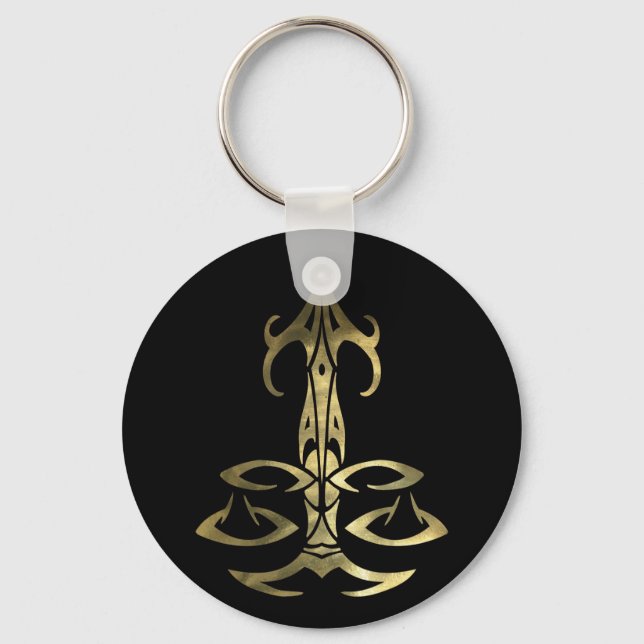 Llavero Gold Libra Scales (Anverso)