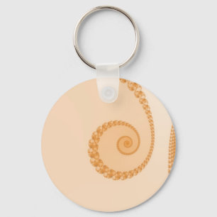 Llavero Gold Simple Spiral Keychain