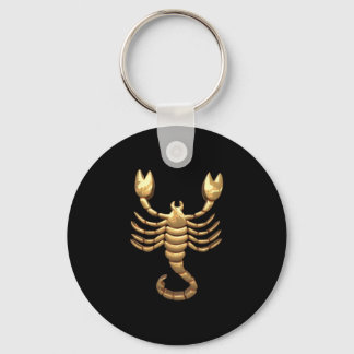 Llavero Gold Tone Scorpio Scorpion Symbol Zodiac Keychain