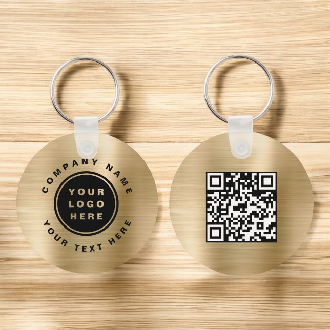 Llavero Gold Your Business Logo QR Code Business (Subido por el creador)