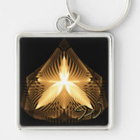 Golden Flourish 1 Keychain