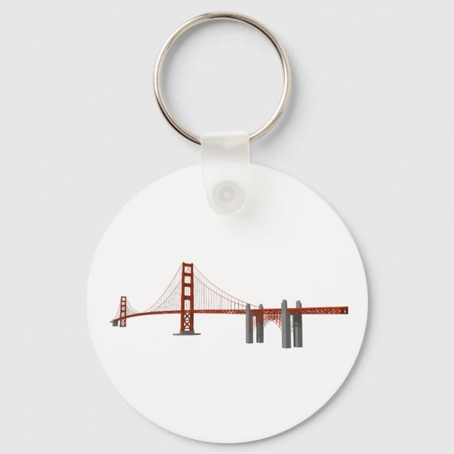 Llavero Golden Gate Bridge: Modelo 3D: (Anverso)
