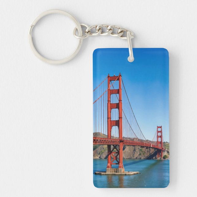 Llavero Golden Gate Bridge San Francisco Watercolor (Frente)