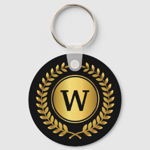 Llavero Golden Laurel Wreath Monogramed