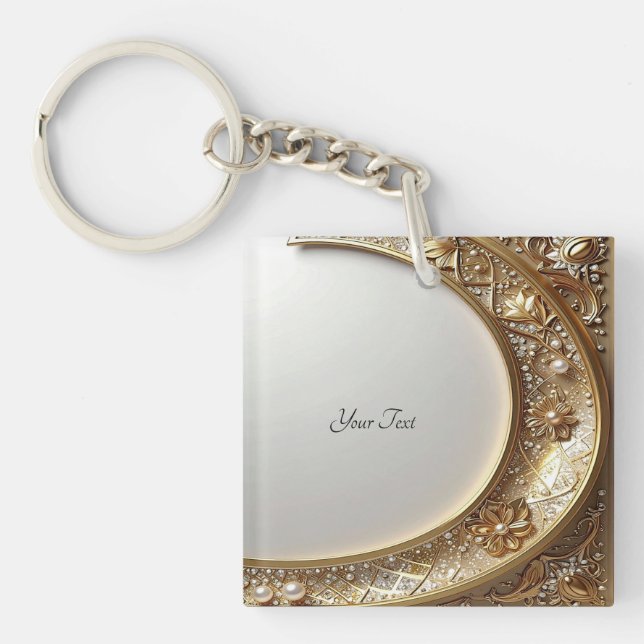 Llavero Golden Ornate Frame Keychain (Frente)