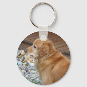 Llavero Golden retriever conmovedor