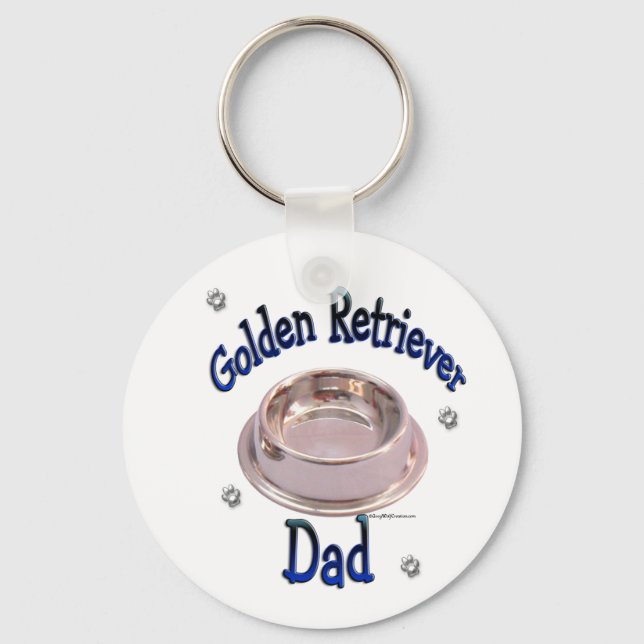 Llavero Golden Retriever Dad Keychain (Anverso)