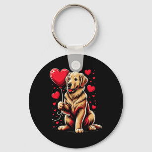 Llavero Golden Retriever Dog El día de San Valentín Dog Ow