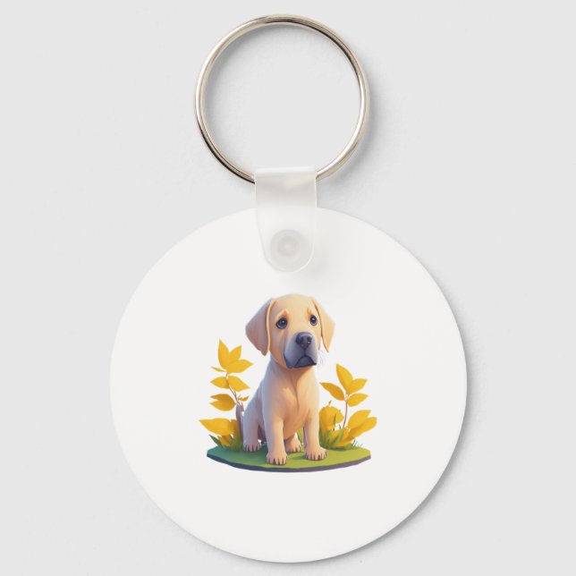 Llavero Golden Retriever Doggo Cute Chibi Digital (Anverso)