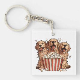 Llavero Golden Retriever Dogs Movie Popcorn Bucket