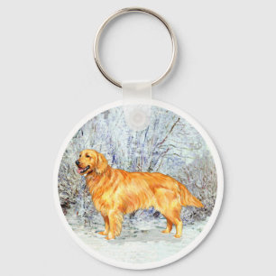 Llavero Golden Retriever en Invierno