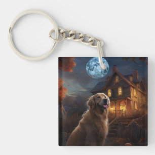 Llavero Golden Retriever Halloween Aterrador