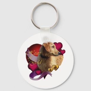 Llavero Golden Retriever Heart of Gold