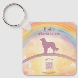 Llavero Golden Retriever Memorial Keychain Rainbow Bridge