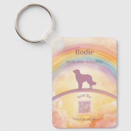 Llavero Golden Retriever Memorial Keychain Rainbow Bridge