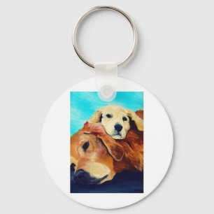 Llavero Golden Retriever y Puppy
