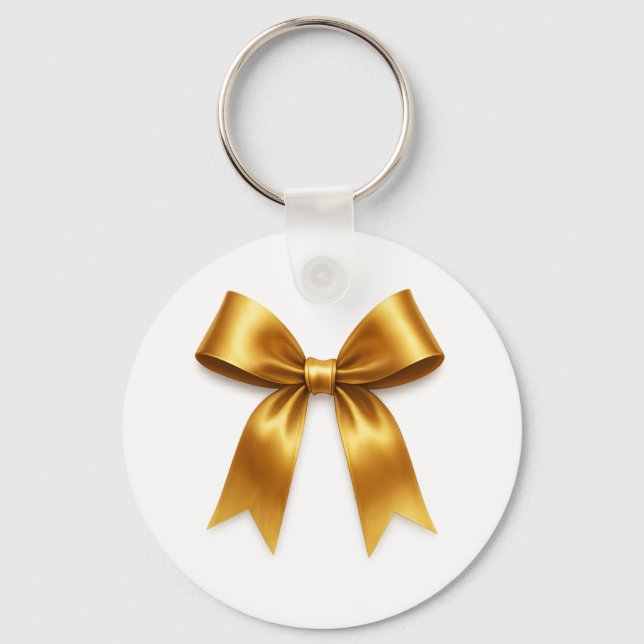 Llavero Golden Ribbon Pattern — Elegant Minimal Luxury (Anverso)
