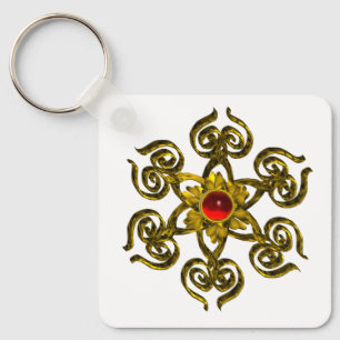 LLAVERO GOLDEN ROSA RUBY