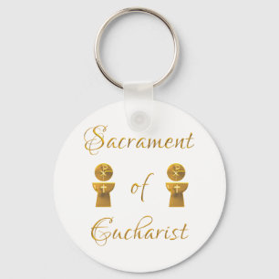 Llavero Golden Sacrament of Eucharist Host and Chalice