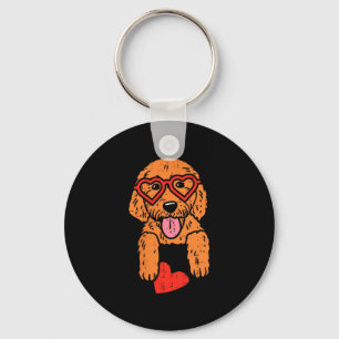 Llavero Goldendoodle Bolsillo Corazón Cute Día de San Vale