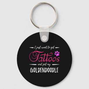 Llavero Goldendoodle Dog Lover Tattoo Gracioso Perro Mamá