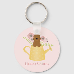 Llavero Goldendoodle In Watering Can