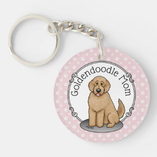 Llavero Goldendoodle Mom Doodle Mom (rojo dorado)