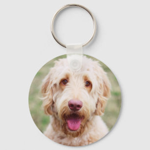 Llavero Goldendoodle Smiling