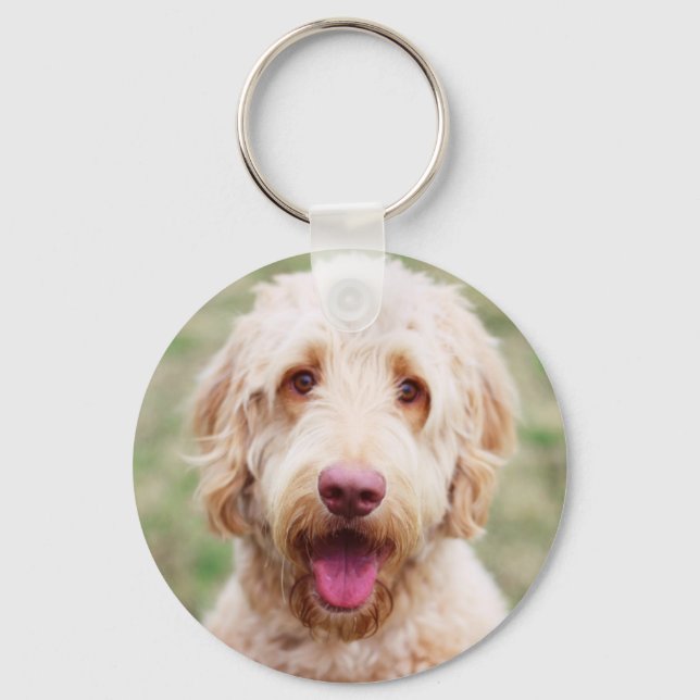 Llavero Goldendoodle Smiling (Anverso)