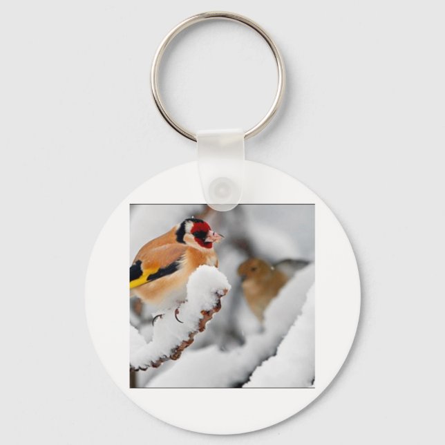 Llavero Goldfinch in snow (Anverso)
