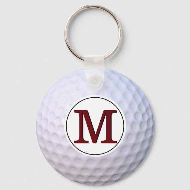 Llavero Golf Ball Monograma Golfer On The Greens (Anverso)
