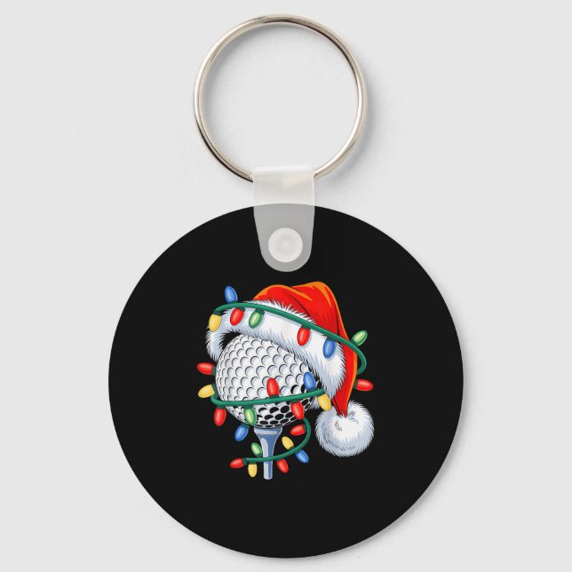 Llavero Golf Ball Santa Hat Xmas Navidades divertidos Homb (Anverso)