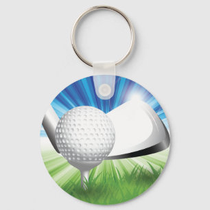 Llavero Golf Ball y Tee Keychain