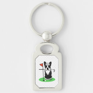 Llavero Golf Boston Terrier Dog (negro) Cute