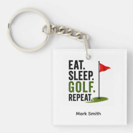 Llavero Golf Comer Dormir Golf Repetir