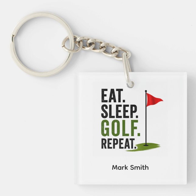 Llavero Golf Comer Dormir Golf Repetir (Frente)