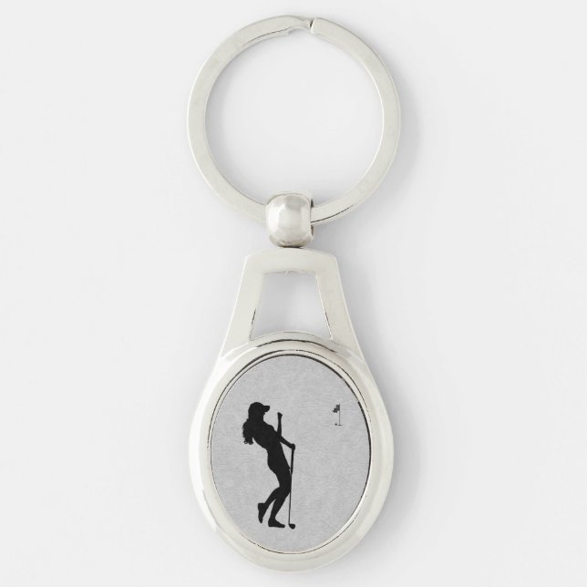 Llavero Golf Damas Aspecto Cuero (Anverso)