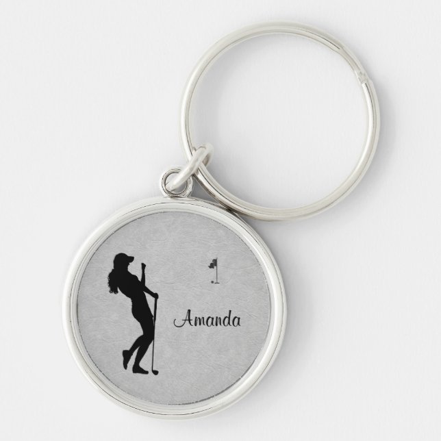 Llavero Golf de Damas Aspecto Cuero (Frente)