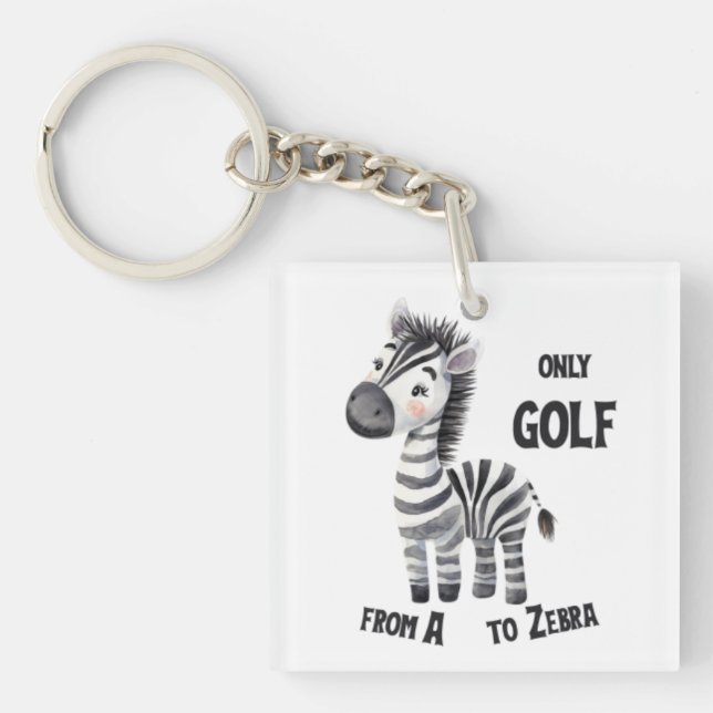 Llavero Golf de la A a la Z, cebra (Frente)