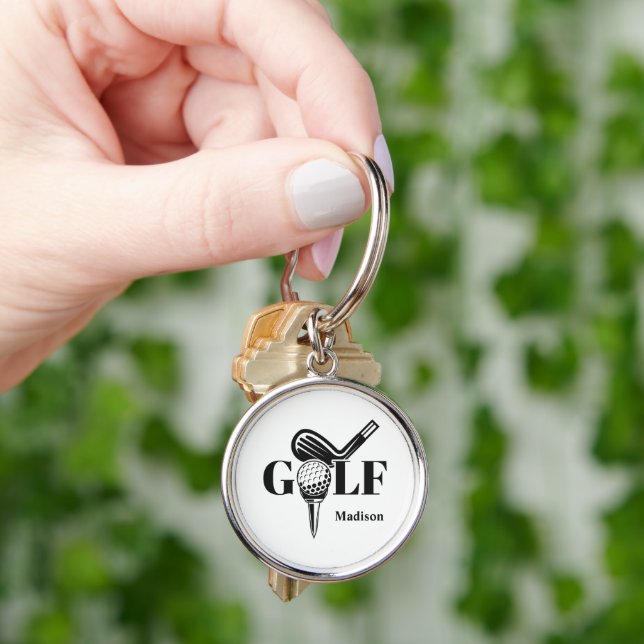 Llavero Golf de nombre personalizado (Mano)