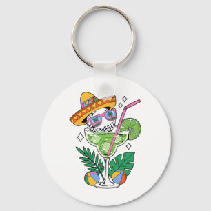 Llavero Golf Margarita Sombrero Tropical Funny Cinco De Ma